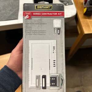 Defiant Wired Contractor Doorbell Kit with 2 Wired Push Buttons, White